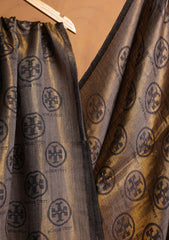 Pashmina Zari Branded Shawl D#03 - Black