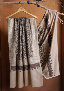 Pashmina Embroidered Jaaldar Shawl D#11 - Skin 6