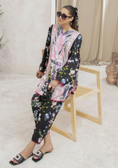 Pret Collection - Mehryam - Pure Comfort Co-Ord's - Jet Black Pastel Floral