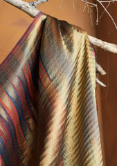 Pashmina Zari Jamawar Shawl D#74 - Pink & Mehendi