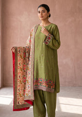 Formals - Fancy Silk Embroidered - 3 Pcs Suit - D#01 - G Skin
