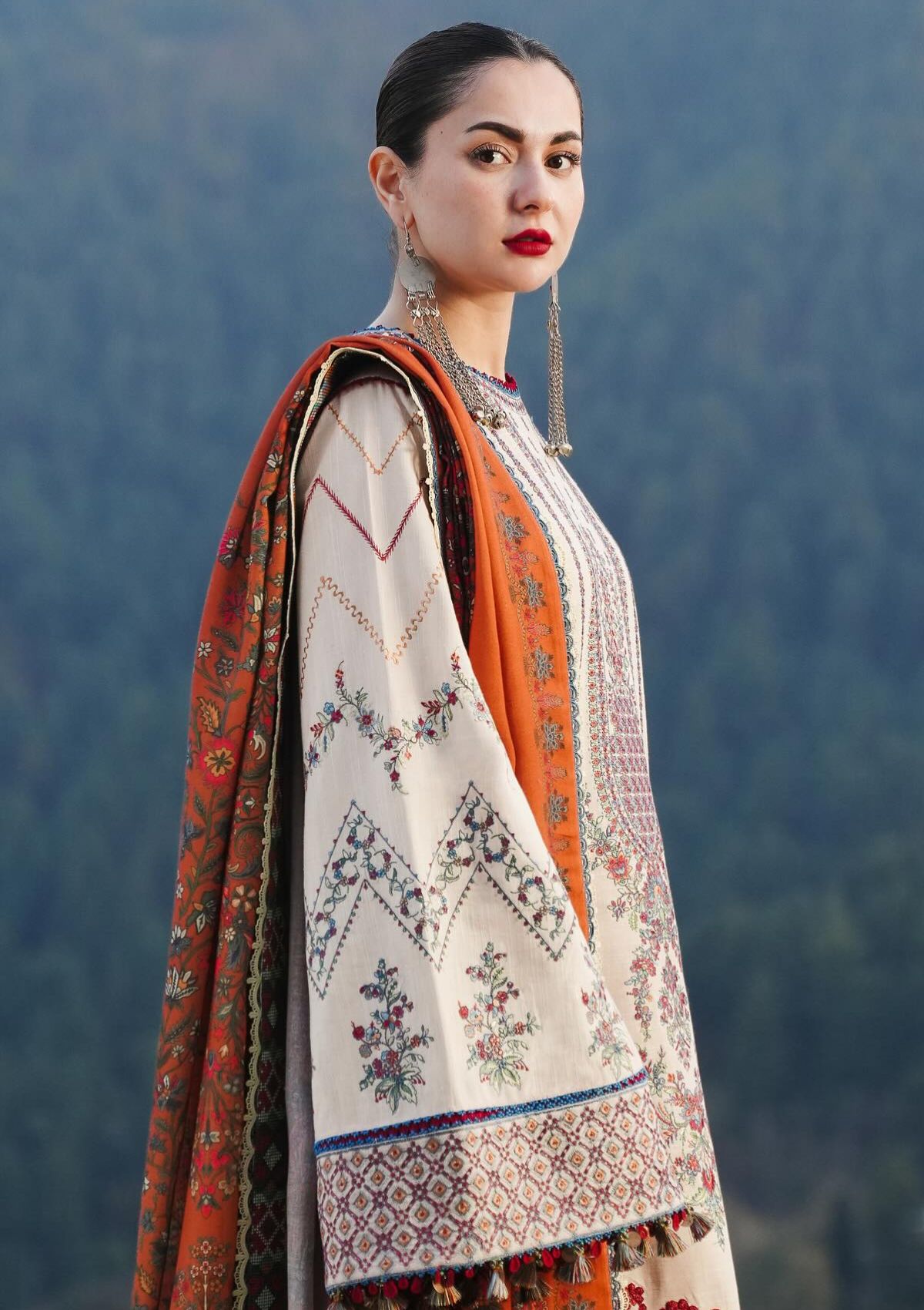 Winter Collection - Hussain Rehar - Winter Shawl 24 - Almas