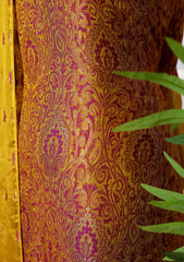 Formals - Fancy Closet - 2 pcs Suit - Chiffon Jamawar D#55 Golden