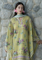 Lawn - Elaf Premium - Santorini Prints 26 - EPN#04A - AVOCADO