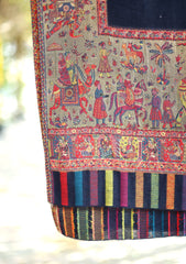 Pashmina Kaani Zari Shawl D - 15 - D N Blue