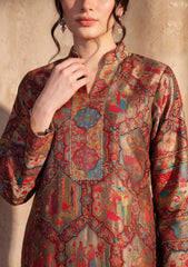 Pret - Riwaj - Silk Kani Zari Jamawar Shirt - Fawn