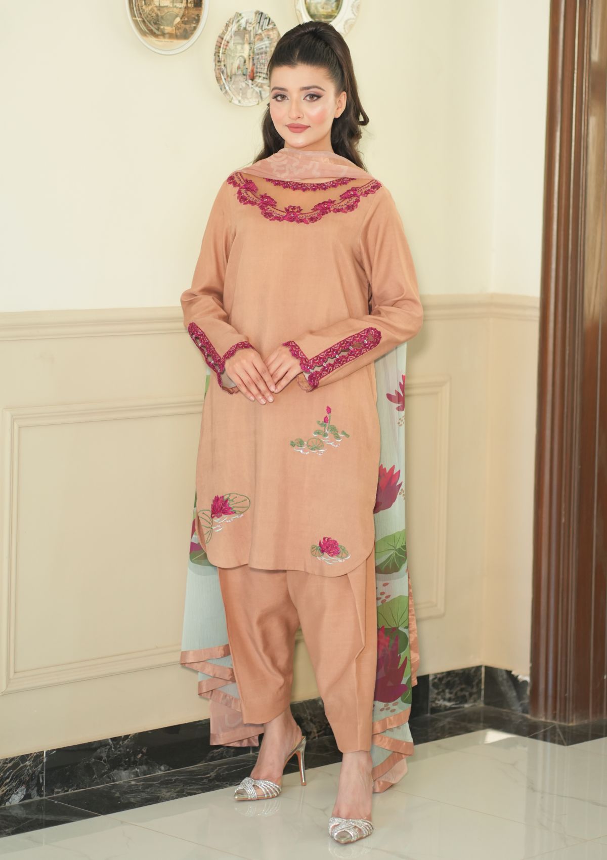 Pret Collection - Fozia Khalid - Silkspire - FKS#05 - AMBER (BEIGE)