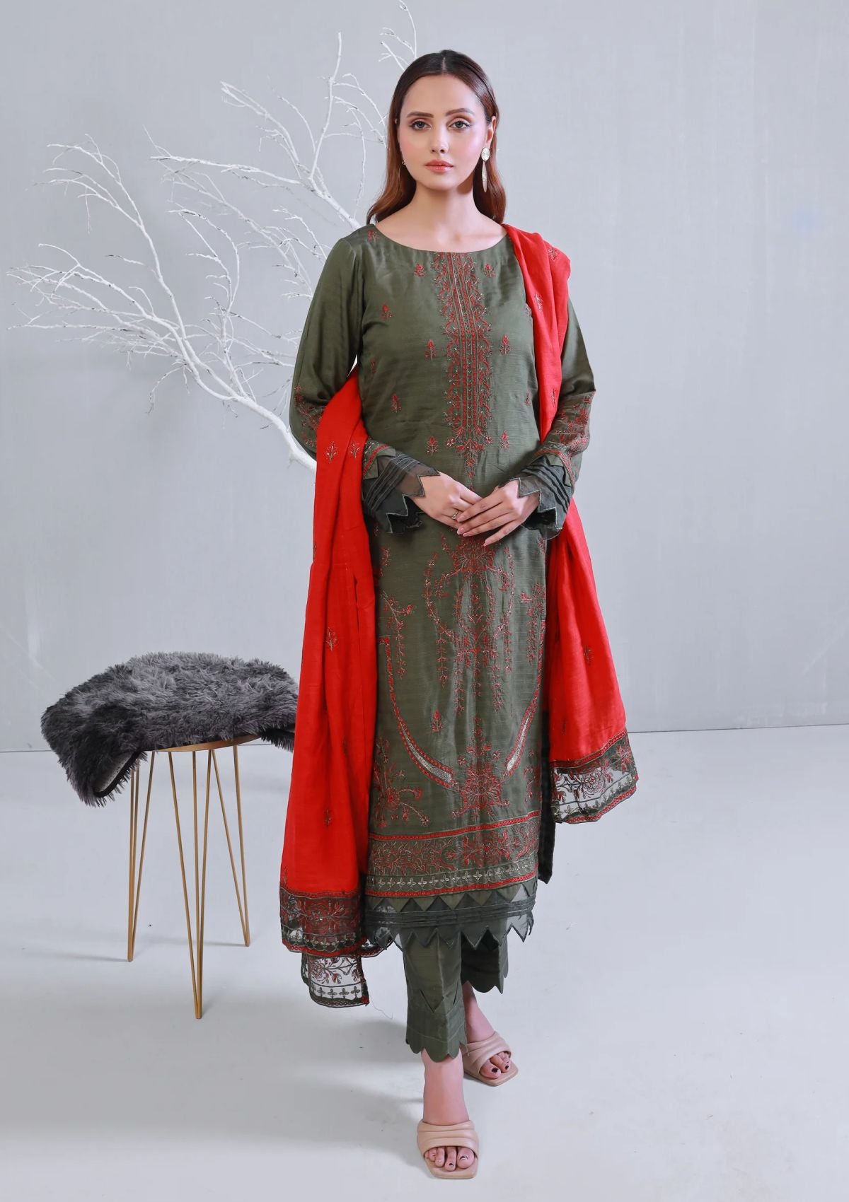 Winter Collection - Almish - Unstitched 24 - D#595 - Giti