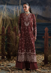 Winter - Emaan Adeel - Letters Karandi Unstitched 26 - ROSEWOOD