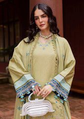 Winter - Marjjan - Bella 25 - Embroidered Karandi - MWK#42 A - OLIVE GREEN