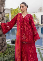 Lawn - Crimson - Flow Unstitched 26 - CFD#3A - BEAUTY IN BLOOM