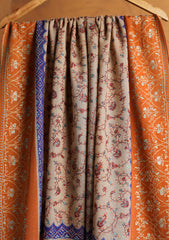 Pashmina Kashmiri Jaaldar Shawl D#119 - Brown