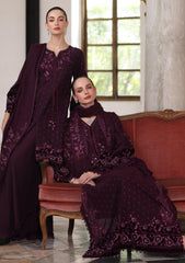 Winter - Noor by Saadia Asad - Pashmina Shawl 25 - NSP#09 - Damson