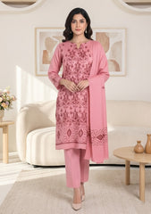 Winter - Riwaj - Pashmina Kashmiri Needle Work Suit  - D#02 - Pink