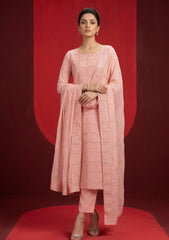 Formals - Riwaj - Fancy Bamber Chiffon - 3 Pcs Suit - CBD#1454 - P Pink
