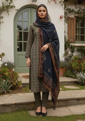 Winter - Riwaj - Printed Marina - 3 Pcs - Wool Shawl 25 - D#23