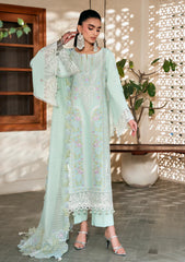 Lawn - Naqsh - Chikankari Festive 26 - D#00196 - Aqua Bloom