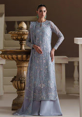 Formals - Emaan Adeel - Modern Heirloom Unstitched Chiffon 26 - BLUE VERSE