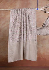 Pashmina Ari Work Jaaldar Scarf D#07 - Skin