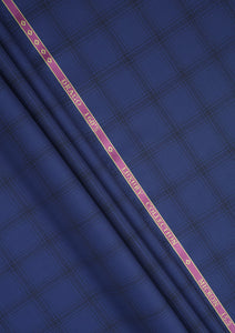 Drago Luxury Micron Super 160's Wool & Silk Fabric - B Blue
