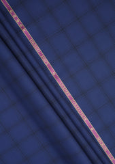 Drago Luxury Micron Super 160's Wool & Silk Fabric - B Blue