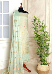 Formals - Fancy Closet - 2 pcs Suit - Chiffon Jamawar D#01 L Ferozi