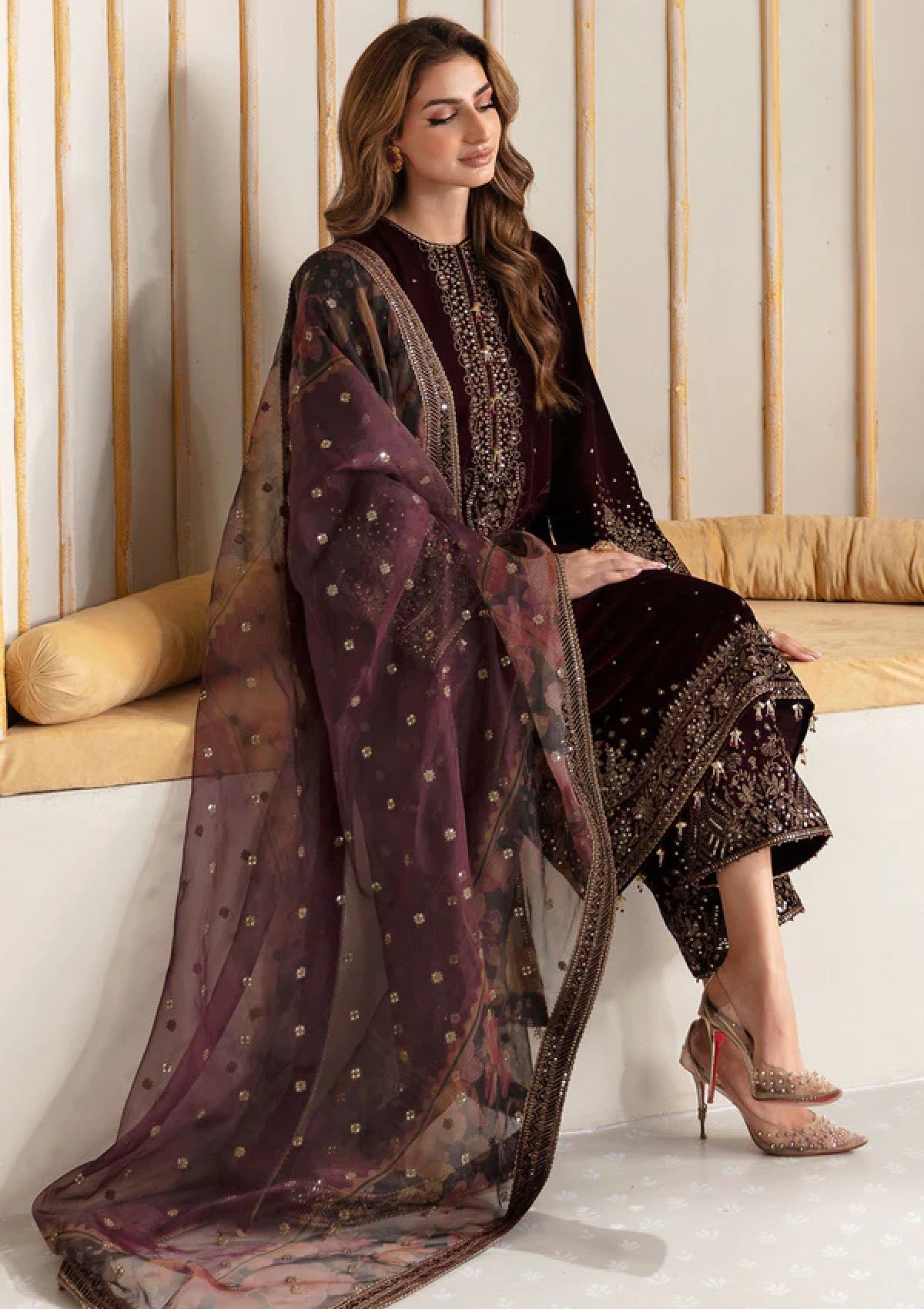 Winter Collection - Jazmin - Embroidered Velvet 24 - VF-2012