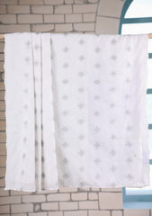 Embroidered Lawn Summer Shawl D#65 - White 2