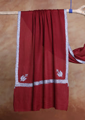 Pashmina Kashmiri Border Scarf D#29 - Maroon
