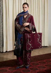 Winter - Jugnu by Hussain Rehar - Unstitched Karandi 25 - Rami