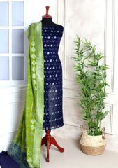 Formals - Fancy Closet - 2 pcs Suit - Chiffon Jamawar D#78 M Green