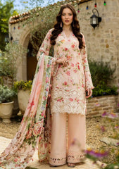 Lawn - Elaf Premium - Print Chikankari 25 - ELK-04B TRUE LOVE