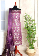 Formals - Fancy Closet - 2 pcs Suit - Satin Silk Jamawar D#06 Purple