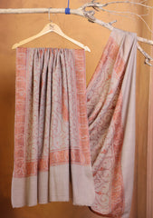 Pashmina Kashmiri Jaaldar Shawl D#143 - Skin