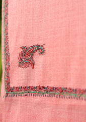 Pashmina Kashmiri kangri Scarf D - 10 - Carrot