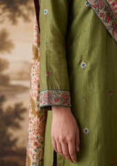 Formals - Fancy Silk Embroidered - 3 Pcs Suit - D#01 - G Skin