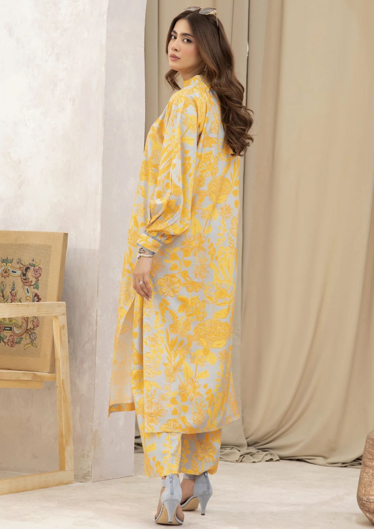 Pret Collection - Mehryam - Pure Comfort Co-Ord's - Lovely Sunny with Soft Grey