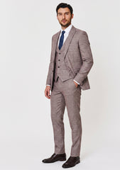 Scabal Amalfi 250 Gr Textured Suiting - Light Brown