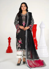 Lawn - Abeer Rasheed - Laal - Luxury 26 - Black