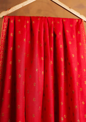 Pashmina Kashmiri Jaaldar Shawl D#115 - Red