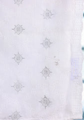 Embroidered Lawn Summer Shawl D#65 - White 2