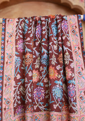 Pashmina Kalamkari Printed Ari Work Scarf D#03 - Multi