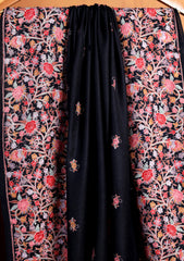 Pashmina Embroidered Border Shawl D#228 - Black