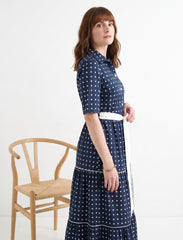 Pret - Moven - Indigo Silk Women's Frock - Blue