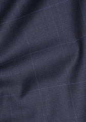 Drago Biella Fine Super 130's Wool Fabric - Blue