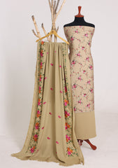 Winter - Riwaj - Printed Cotray Suit - Wool Shawl - D#16 - D Skin