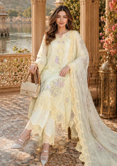 Formals - Noor By Saadia Asad - Nooriyah Luxury Embroidered Chiffon 26 - D#05 - Pale Yellow
