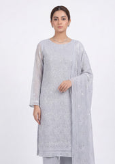 Formals - Riwaj - Fancy Bamber Chiffon - 2 Pcs Suit - CBD#01 - Zircon Grey