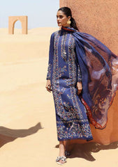 Lawn Collection - Cross Stitch - Eid Lawn 2 - SL24#14 - Sapphire Blue