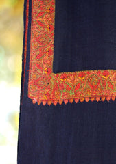 Pashmina Embroidered Shawl D - 71 - N Blue